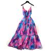 Vacation Style V-neck Neck Suspender Dress Women's Summer Sleeveless Sexy Waist Thin Printed Dress