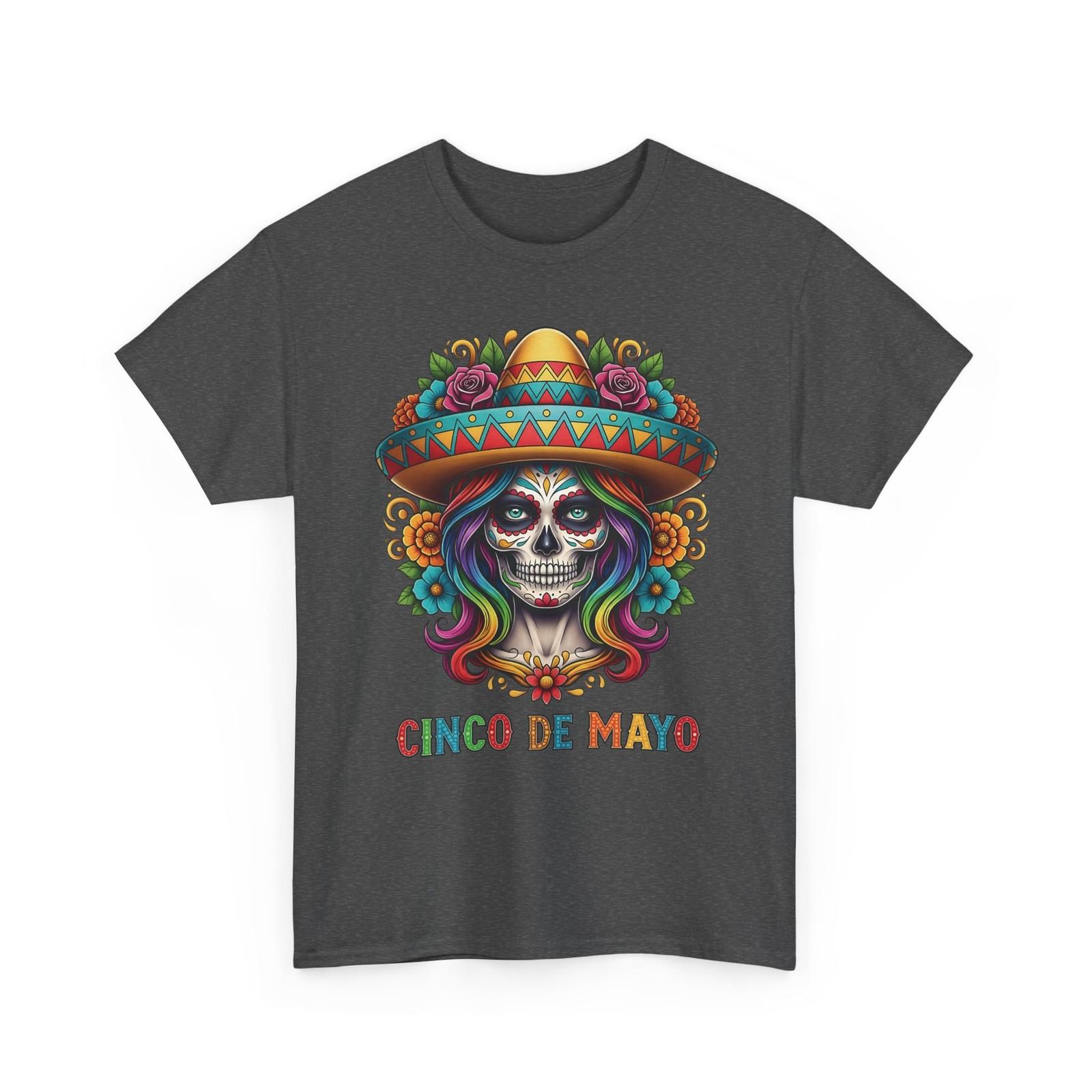 Cinco De Mayo Shirt Sugar Skull Beauty Sombrero Floral Colorful Fiesta Party Tee S