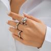 Niche Ring Set Metal Texture Ring Fashion Open Ring