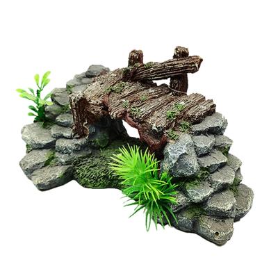 Resin Bridge Simulation Bonsais Crafts Landscape for Fish Tanks Aquarium DIY Decor Fish Tank Turtle Basking Platform