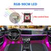 18 in 1 Car Ambient Light 64 Color Acrylic Strips 110cm 90cm 75cm 35cm 20cm Full Colors RGB Car Interior Bluetooth App Control