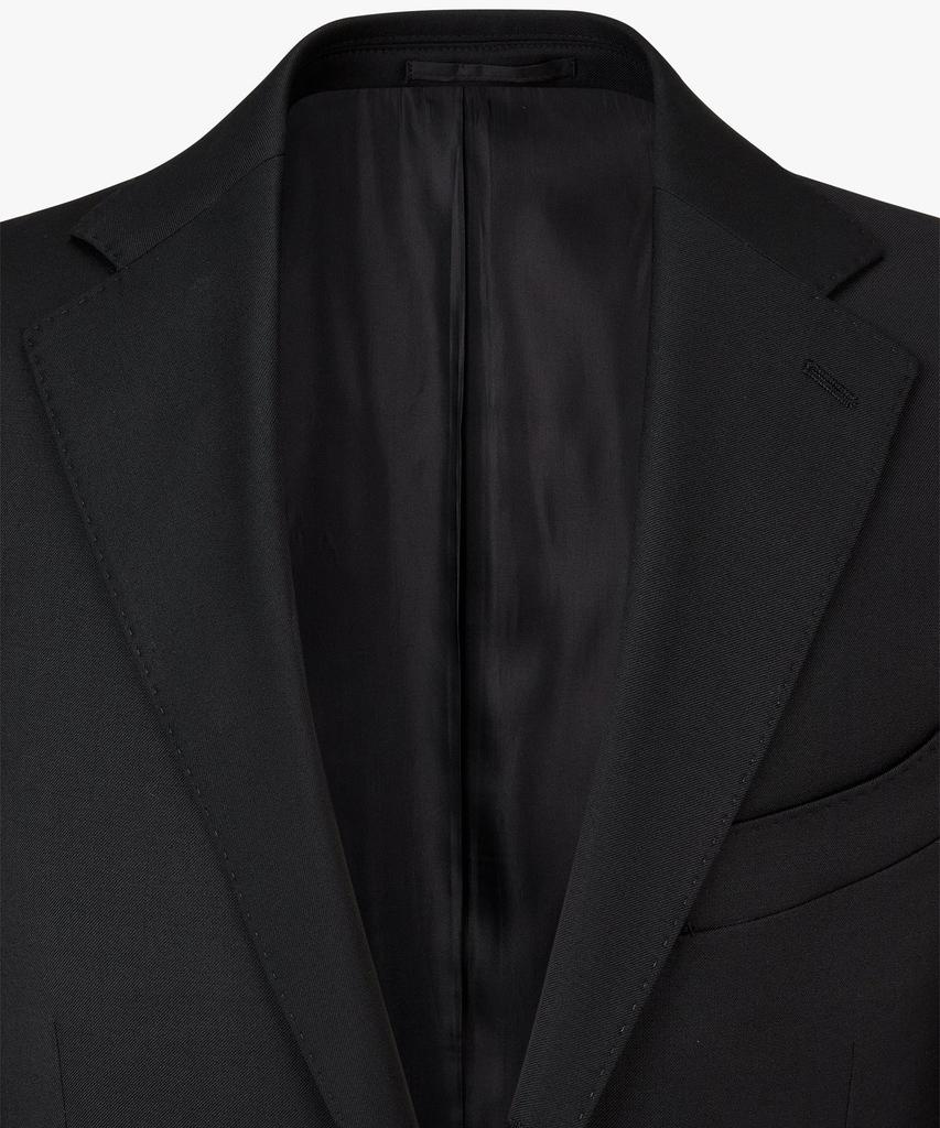 Man On The Boon Notched Lapel Basic Suit Jacket_Black 4714351007