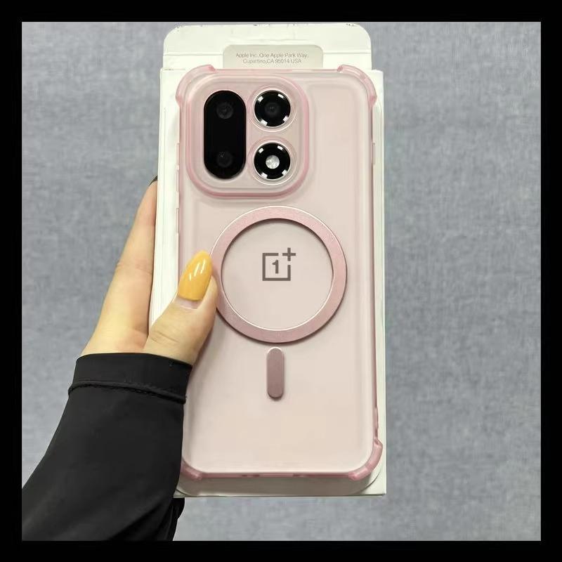 Magnetic Shockproof Soft TPU Airbag Case For Oneplus 15 1+15 Wireless Charging Anti-Fall Silicone Back Cover For 1+ 15 Bumper