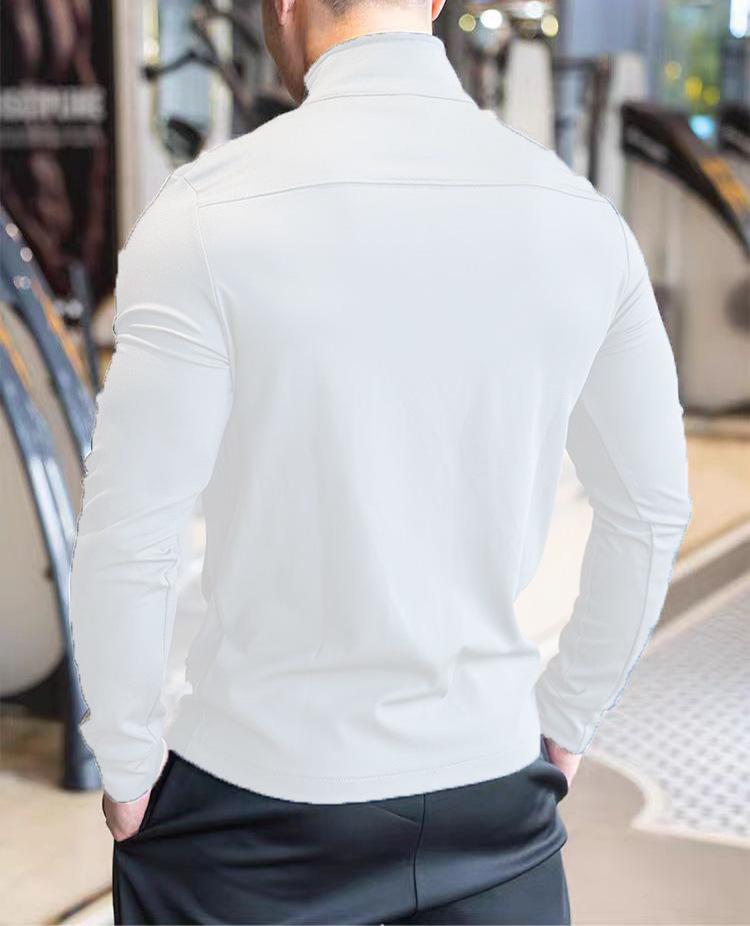 Men's Trendy Stand-up Collar Full-Zip Fitness Jacket