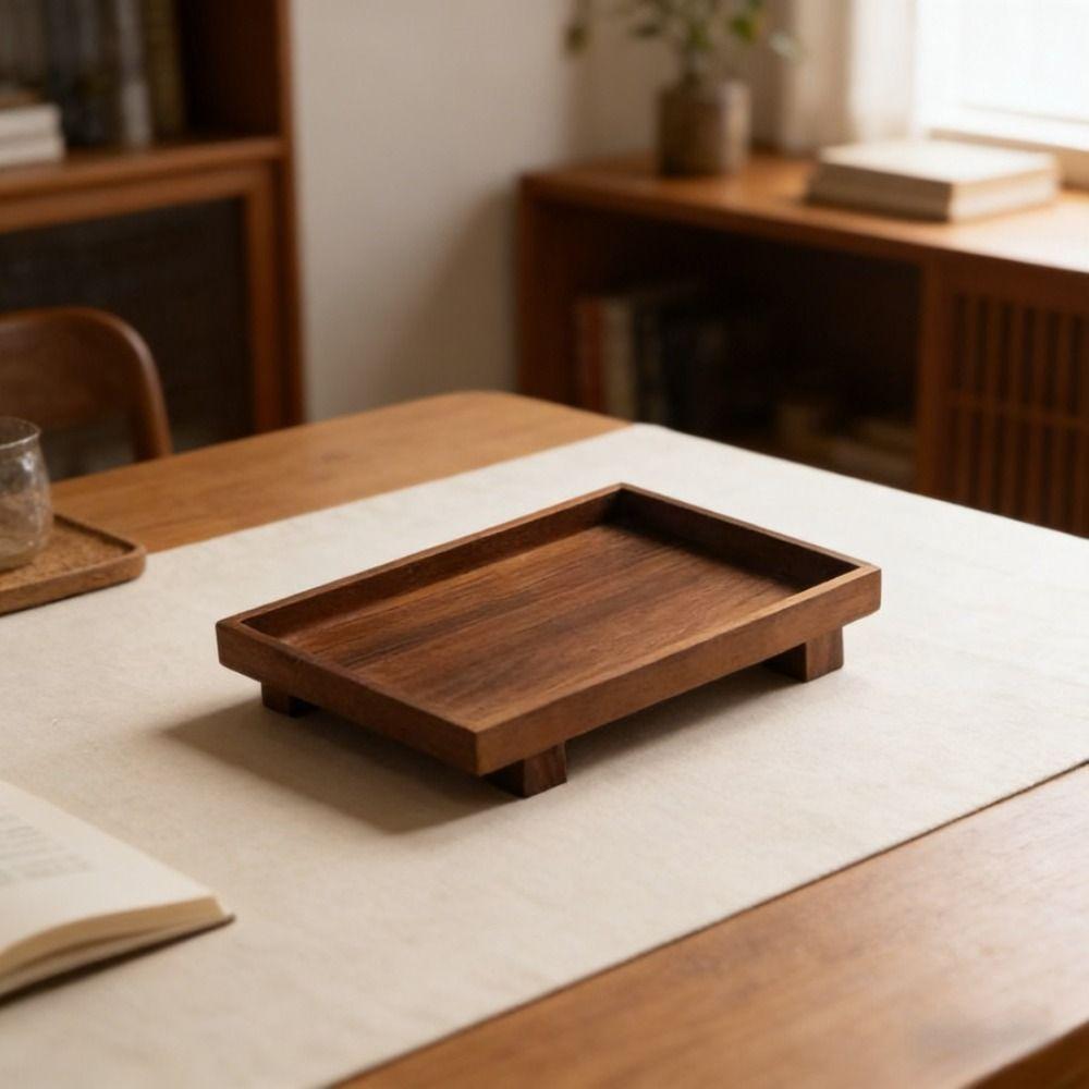 Japanese Style Gongfu Tea Tray Wooden Storage Tray Decorate Tray Dessert Pallet  Kitchen