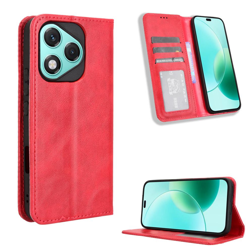 Flip Cover For Honor 400 Lite Leather Case [Flip Vintage Leather] Wallet Shockproof Durable Retro Phone Case
