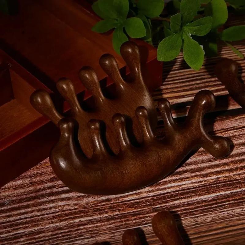 Natural Gua Sha Massage Comb Wide Tooth Facial Massager for Head Face Scalp And Body Guasha Scraping Tool