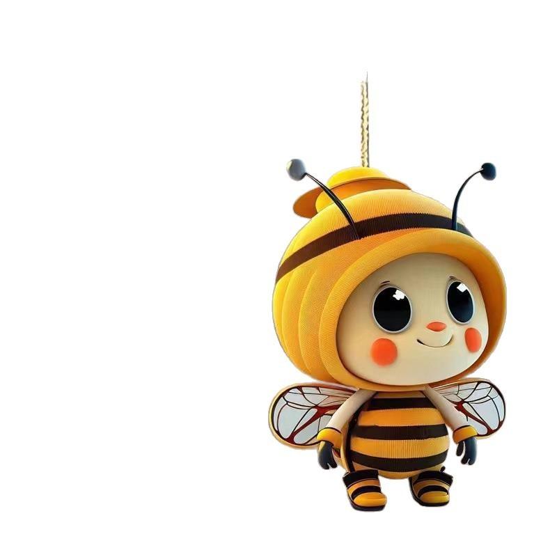 Car Acrylic Accessory Bee Automotive Decoration Christmas Tree Travel Holiday