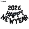 3 Sets 16 Inch Crown 2026 Number Aluminum Foil Balloon For Christmas New Year Decoration Festive Party Supplies Christmas Decor