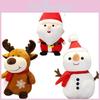 High Quality Christmas Plush Santa Elk Snowman Stuffed Toy For Kids Holiday Joy