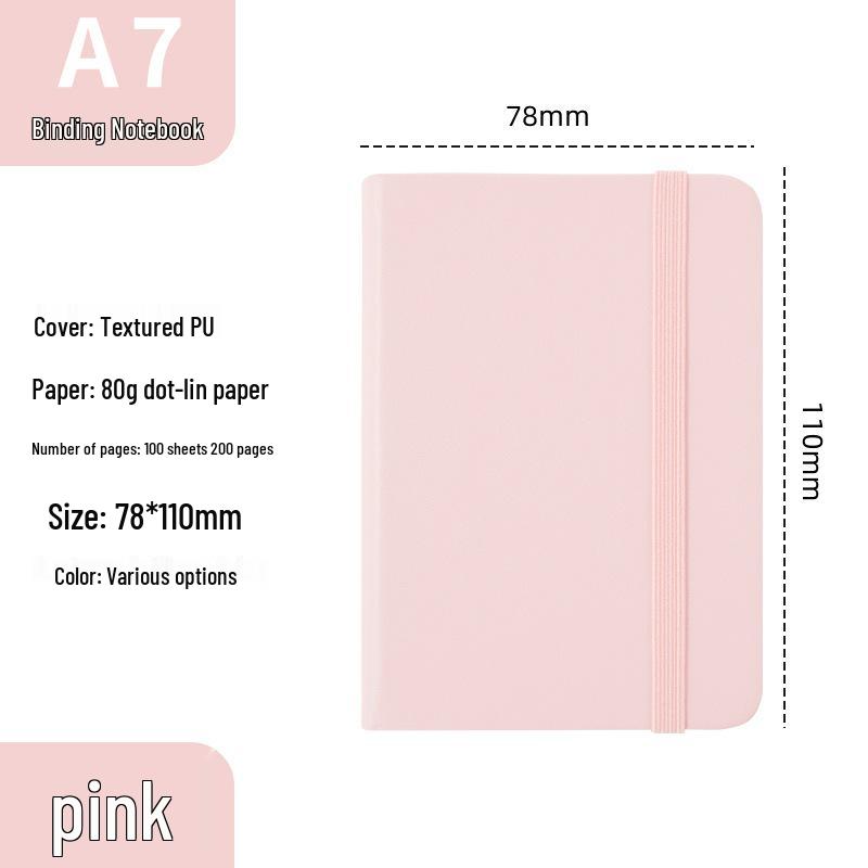 A7 Portable Mini Notebook with Strap - Custom Logo Pocket Book for Office