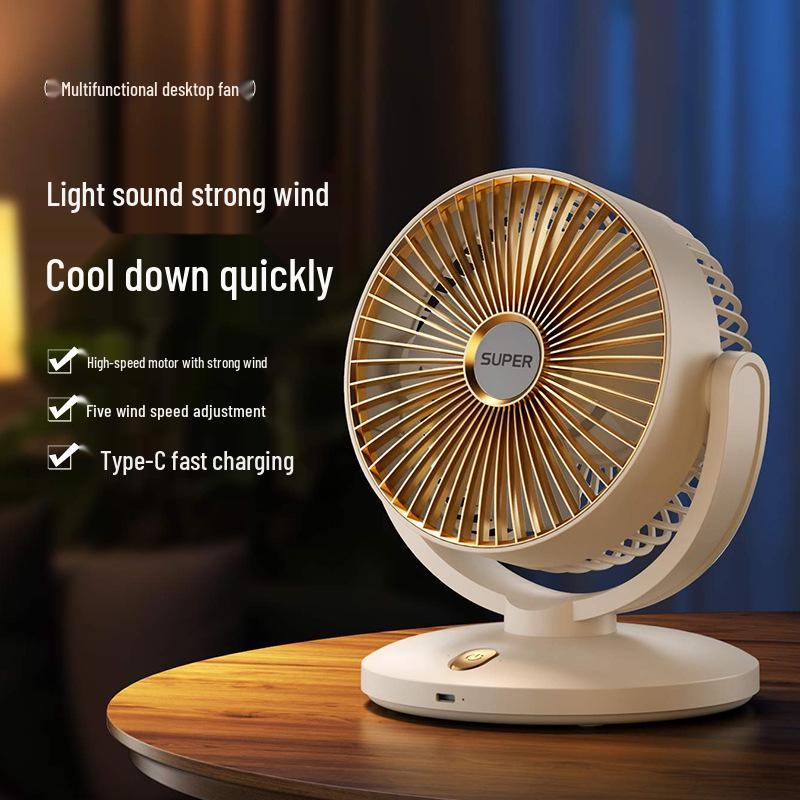 Silent Dual-Use USB Charging Fan for Efficient Air Circulation