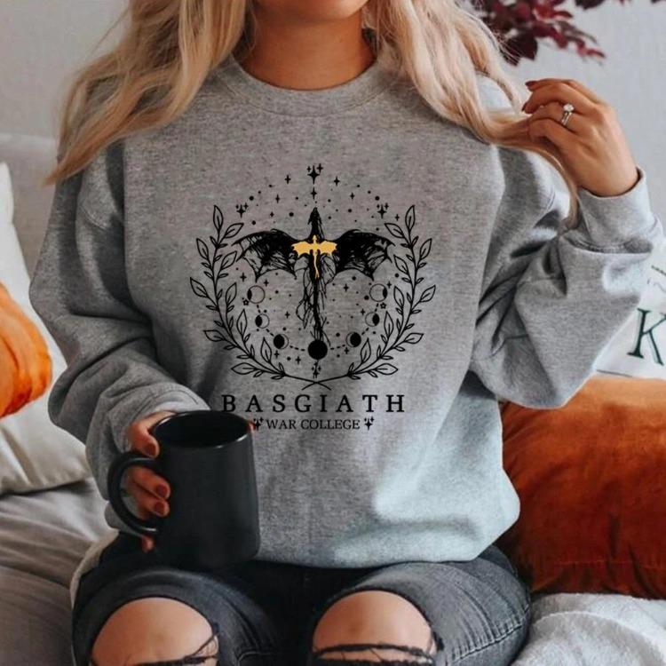 Basgiath War College Fantasy Leser Buchgeschenk Damen Rundhals Pullover Sweatshirt Fourth Wing