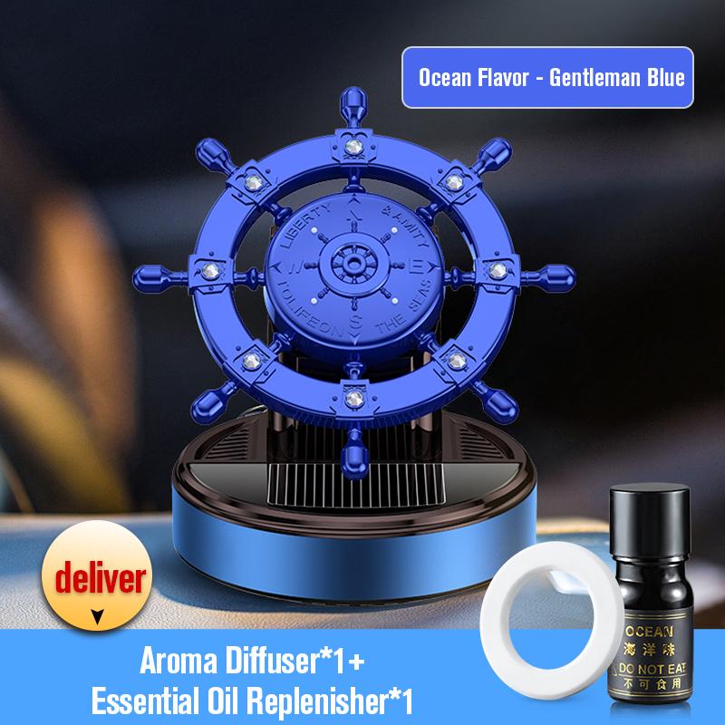 Car Solar Automatic Rotating Air Freshener Diffuser Car Interiors Dashboard Perfume Decoration To Remove Odor Auto Accessories
