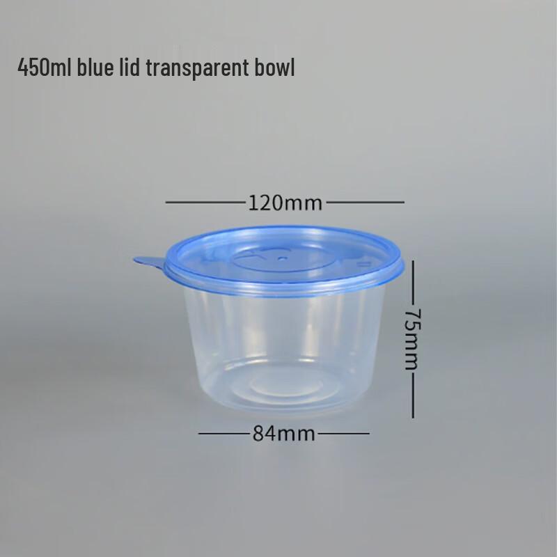 Disposable Transparent Round Plastic Meal Box with Lid