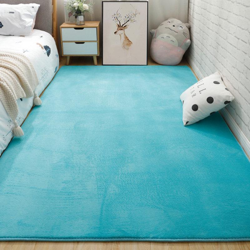 Tappeto Antiscivolo in Pile di Corallo Monocolore - Tappeto Morbido a Pelo Corto per Camera da Letto e Soggiorno