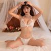 Sex Underwear Women's Sexy Lace Three-point Suspender Bra Free of Hot Sex Panties Uniform Temptation