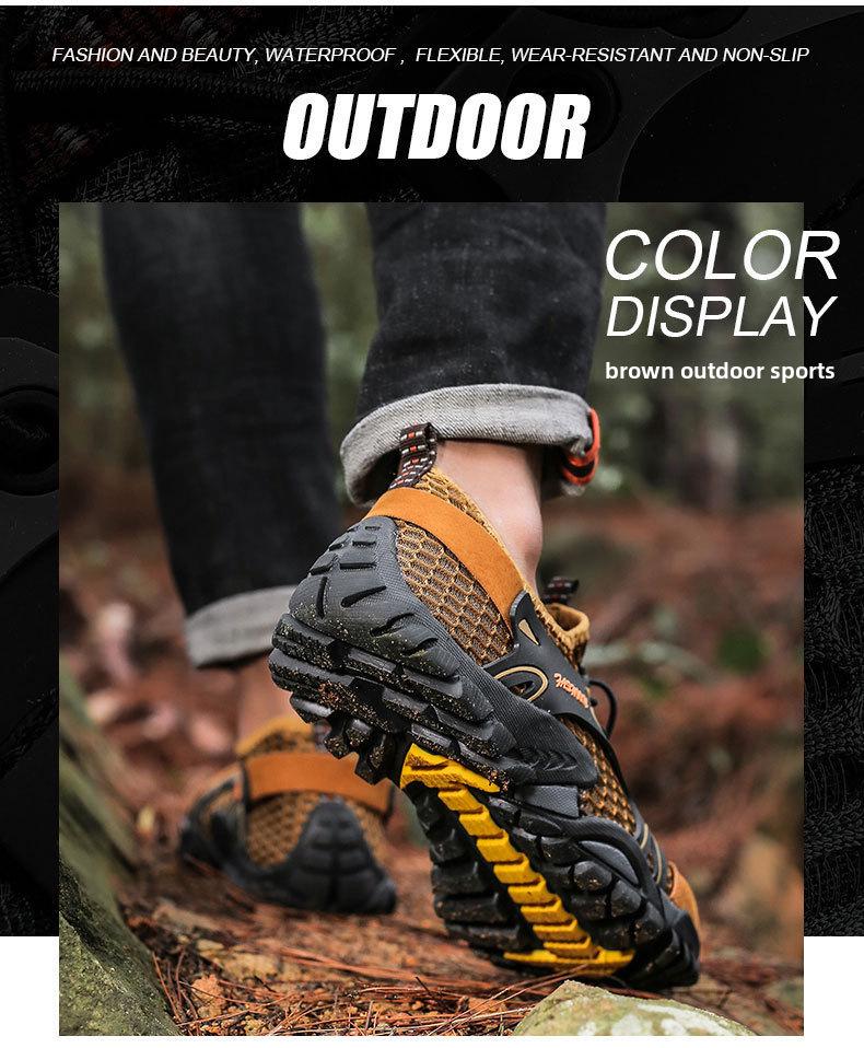 Men's Amphibious Trail Shoes: Outdoor Rock Climbing, River Tracing, Hiking, and Cross-Country Running.