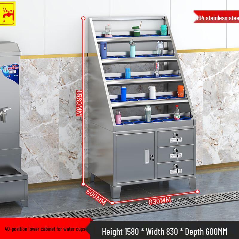 Lieve 60-Slot Industrial Water Bottle Storage Cabinet