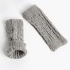 Fingerless Wrist Gloves Twists Decorative Pattern Winter Mittens Knitted Gloves  Women Girls