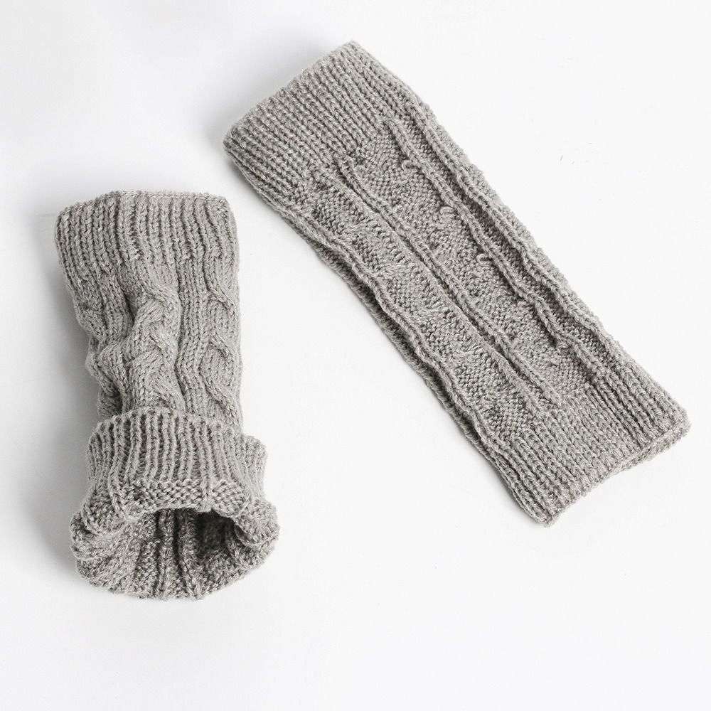 Fingerless Wrist Gloves Outdoor Winter Mittens Fashion Accessories Knitted Gloves  Student
