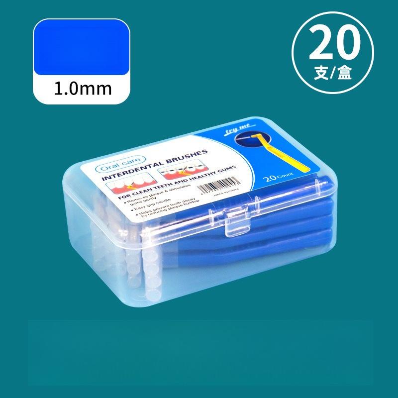 with PortableCase 20Count for Cleaning Interdental Brush Cleaners Dental Tooth Flossing Head Oral Hygiene Angle Easy clean teeth