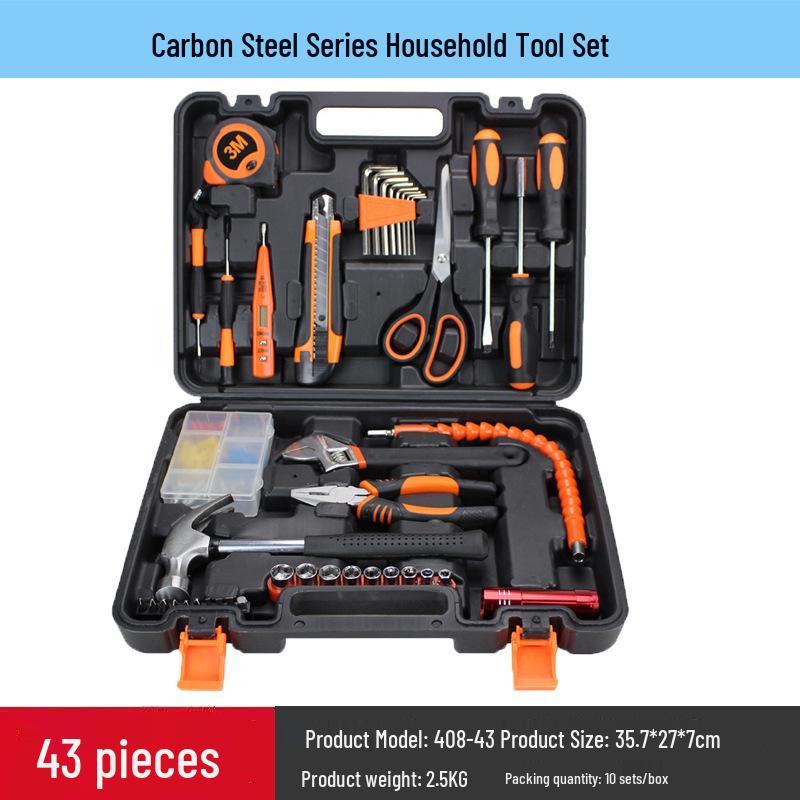 Carbon Steel Hand Tool Kit for Home, Vehicle, and Auto Repair
