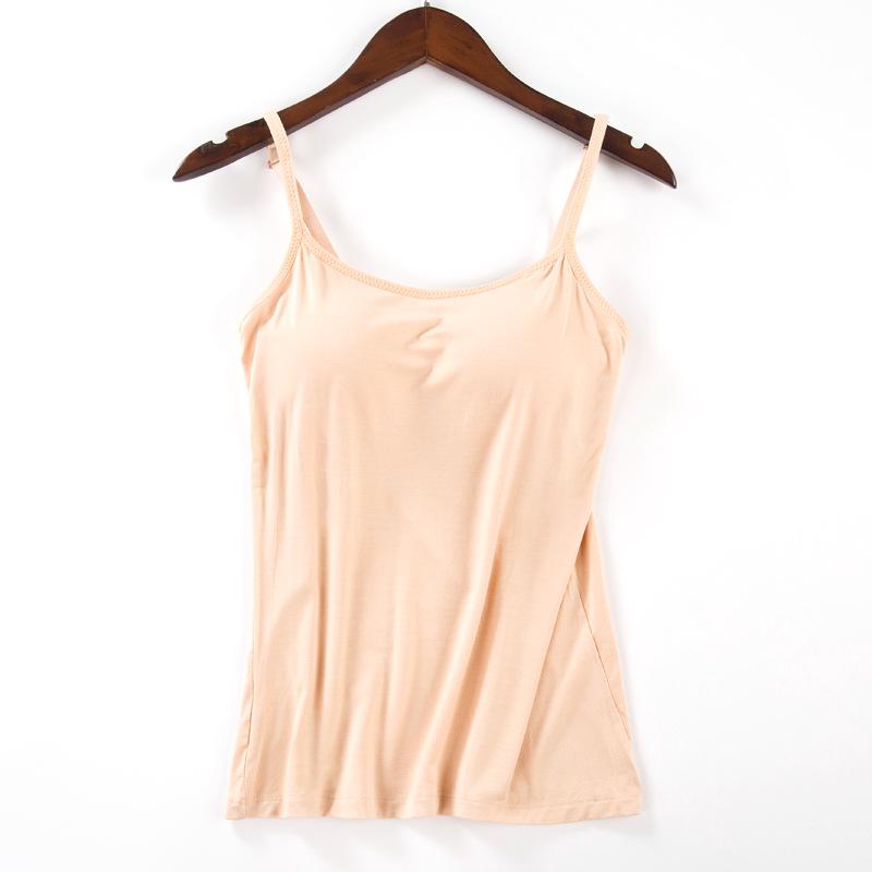 Modal Women's Wire-Free Tank Top with Built-in Bra Pads - Yoga Base Layer Upgraded Version