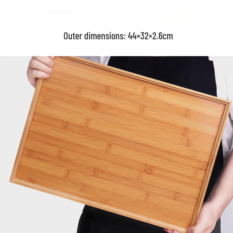 Natural Wood Serving Tray 44x32x2.5 cm