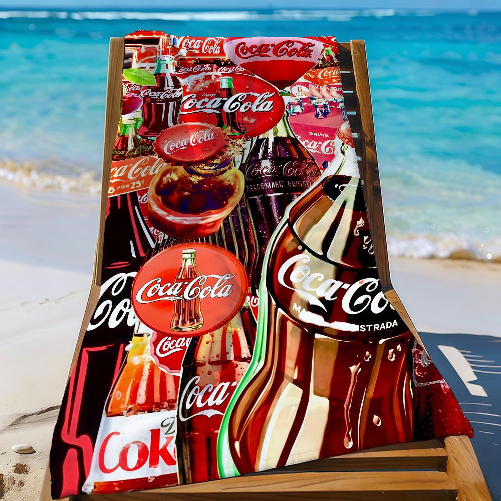 Retro Moda C-Coca-C-Cola Ręcznik Szybkoschnące Ręczniki Plażowe Nadają Się Na Baseny Kemping Joga I Siłownię