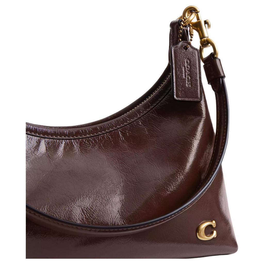 Coach Juliet 25 Metal Logo Detachable Shoulder Strap Leather Tote Bag Large Women handbags Maple CAD75-B4MPL
