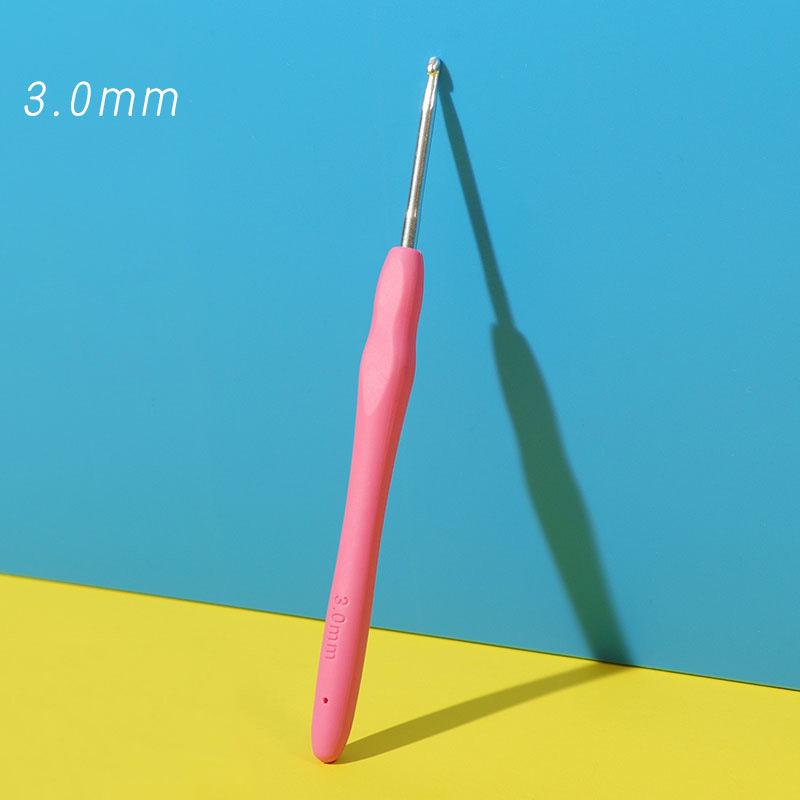 9-Color Soft Grip Crochet Hook Set: Thick & Thin Yarn DIY Hand Knitting Tools