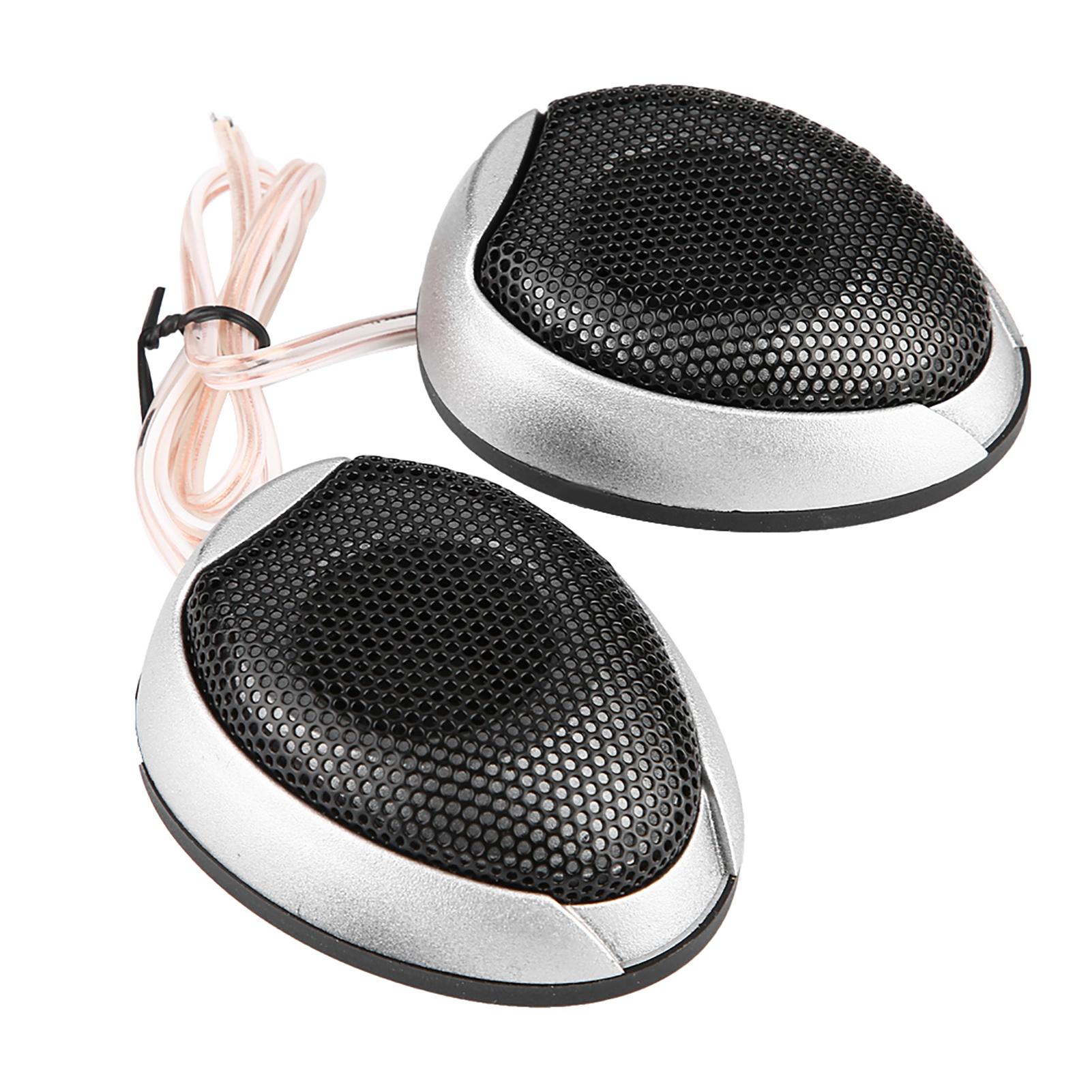 

10W Mini Car Speaker Audio Round Stickable Loudspeaker Automobile Speaker with Glue(Silver) серебряный