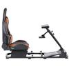 VEVOR Racing Wheel Stand, Heavy-Duty Simulator Cockpit Steering Stand with Dual-Rail Dual-Arm, Fit Logitech G25,G27,G29,G920,G923