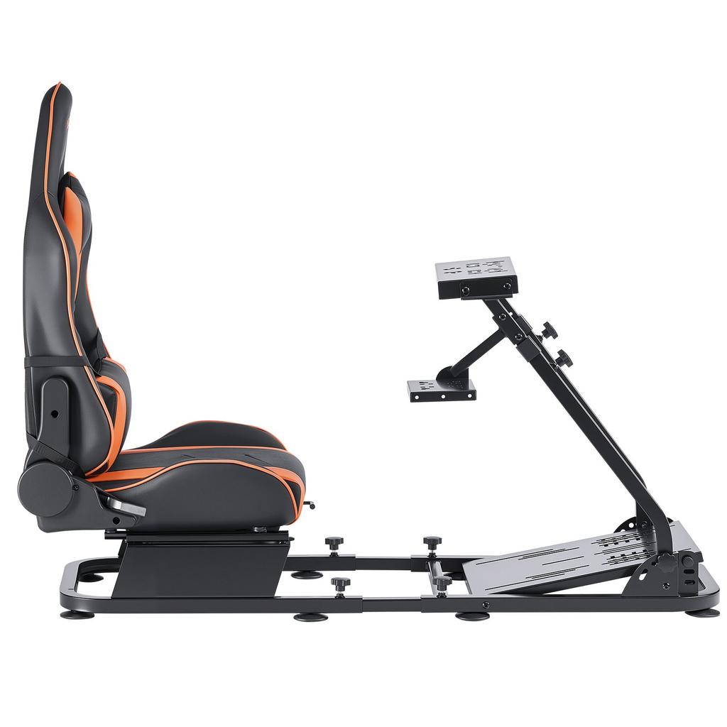 VEVOR Racing Wheel Stand, Heavy-Duty Simulator Cockpit Steering Stand with Dual-Rail Dual-Arm, Fit Logitech G25,G27,G29,G920,G923