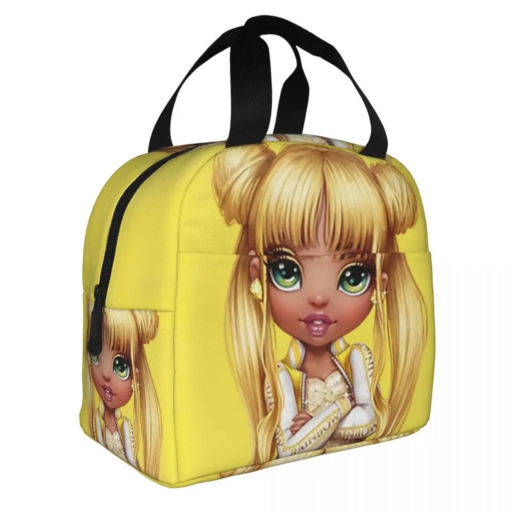 Rainbow High Isolierte Lunch-Tragetasche für Damen Sunny Madison Tragbare Kühltasche Thermische Lebensmittel-Lunchbox Outdoor Camping Reisen