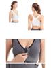 Women's Plus Size Shockproof Wire-Free Front Zip Sports Bra for Running & Yoga