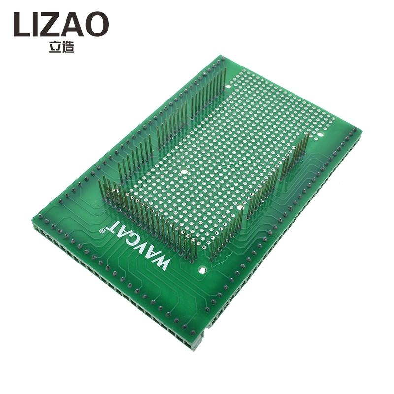 LIZAO Double Side PCB Prototype Shield Board, Screw Terminal Block Expansion Board for Arduino Mega-1161 R1