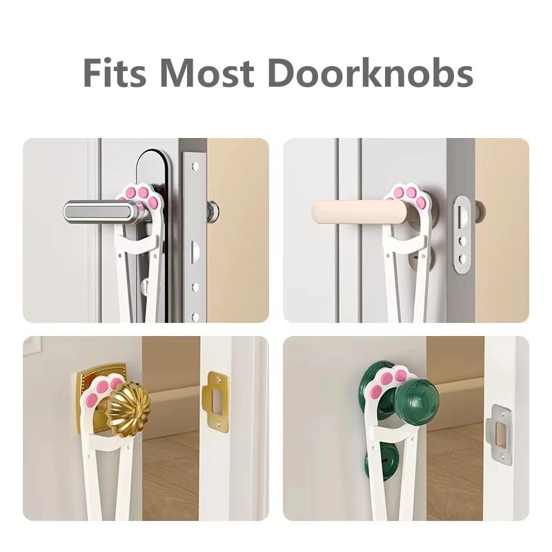 Punch-Free Pet Door Opener Adjustable Cat Door Holder Latch Easy Installation Pet Flap Door for Dog Cats Pet Supplies