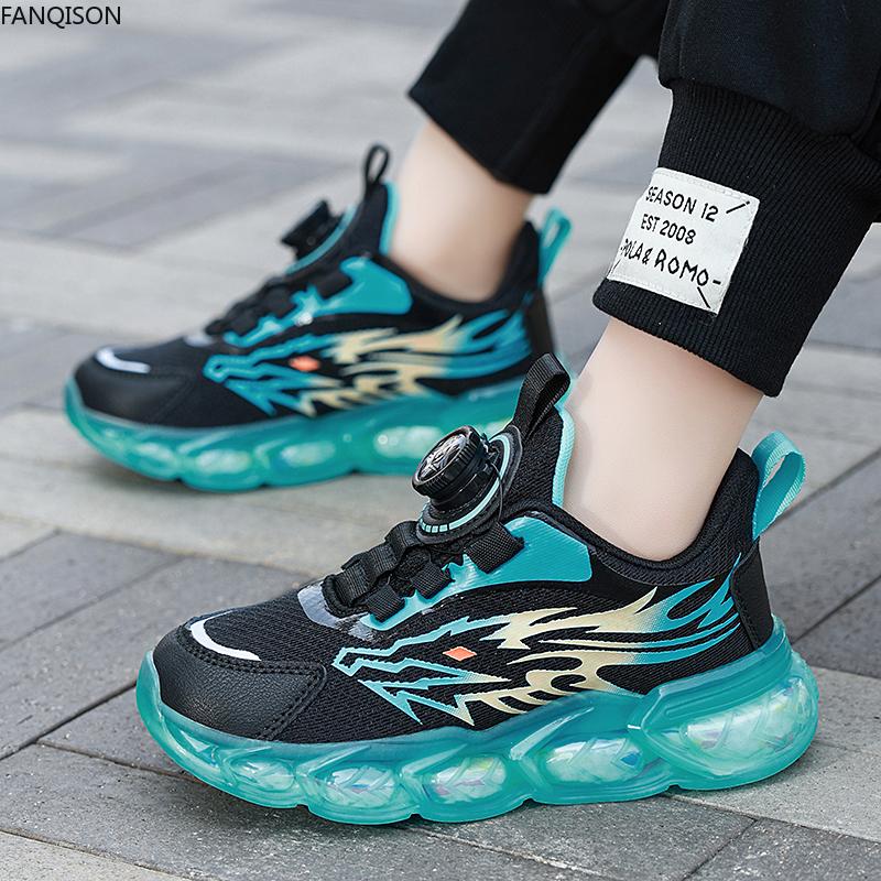 Весенне-осенняя детская дышащая сетчатая детская спортивная повседневная обувь — фото 18