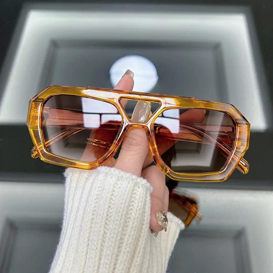 Retro Square Sunglasses Women Men Brand Designer Vintage Sun Glasses Female Male Fashion Mirror Travel Punk