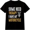 Motorradtherapie T-Shirt Lustiger Biker Spruch Grafik Motorradfahrer Tee
