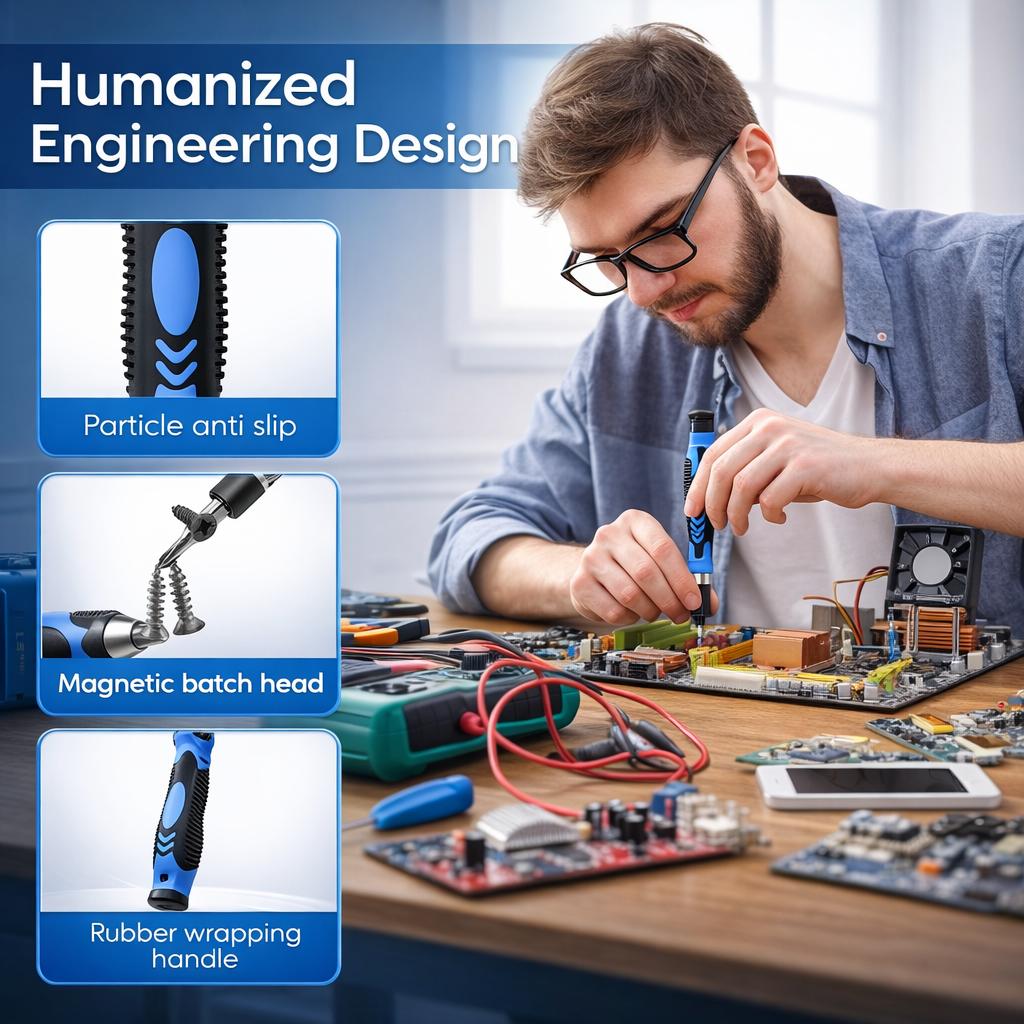 Electronics Precision Screwdriver Sets 142-Piece with 120 Bits Magnetic Repair Tool Kit for Computer Cell Phone Game Console