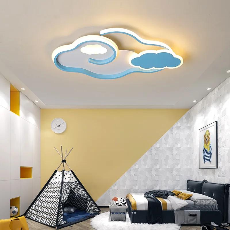 Clouds Modern Led Ceiling Lights Lustre Led Children Room Kids Bedroom Pink/Blue Color Minimalism Led Lighting  WF1116