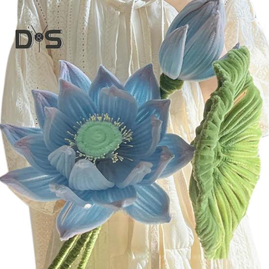 

Набор для самостоятельного изготовления стеблей из синели, набор для чистки трубок, набор для рукоделия в виде цветка и листа лотоса, гибкие палочки для рукоделия, которые можно использовать для изготовления подарков на День рождения матери синий