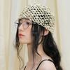 Hollow Sequin Woven Cap Vintage Beanie Hats Retro Sequin Bucket Hat  Spicy Girls