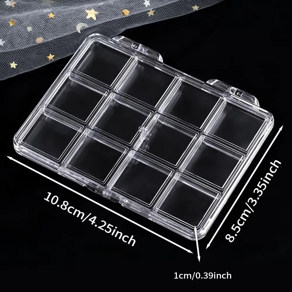 Divider Nail Art Storage Box 12/15/24Grids Container for Jewelry Gifts Empty Storage Box