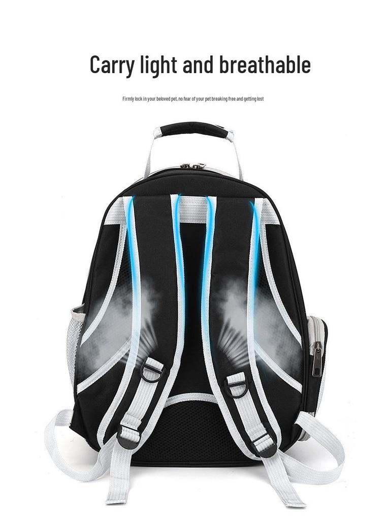 Transparent Portable Pet Backpack - Breathable Double Shoulder Travel Carrier for Cats