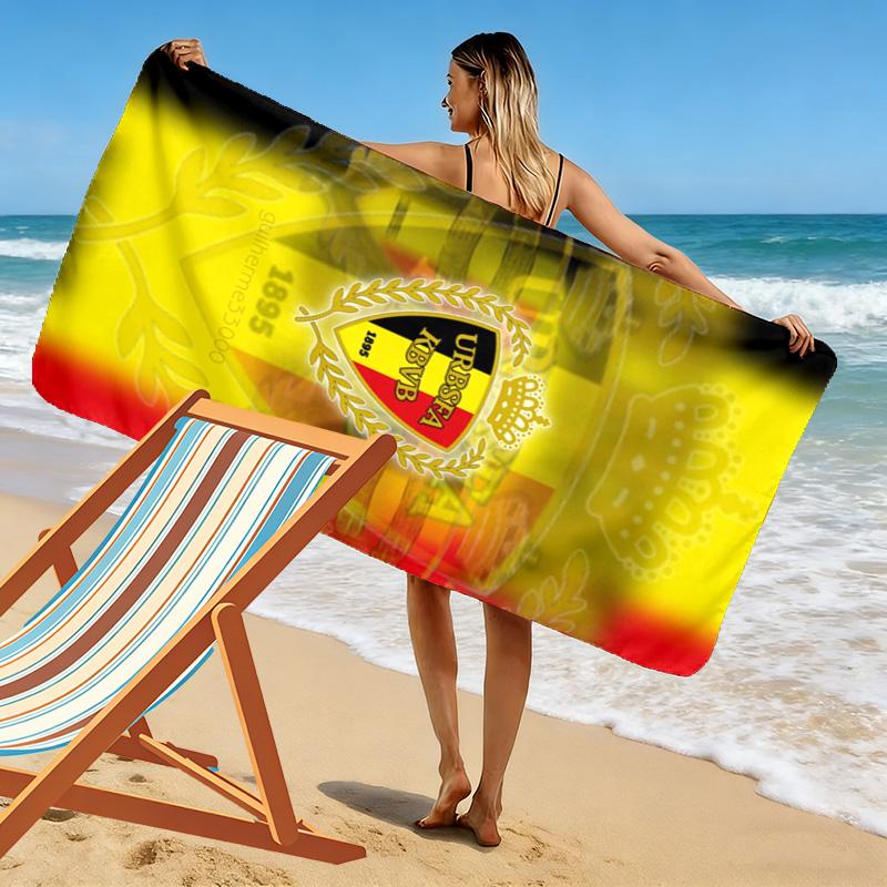 Belgica Print Beach Towel, Large Soft Quick Dry Towel for Beach Camping Swimming