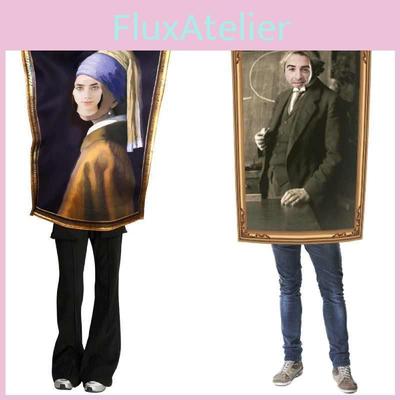Mona Lisa Cosplay-Outfit mit Polyestermaterial für Kostümveranstaltungen und Bühnenauftritte